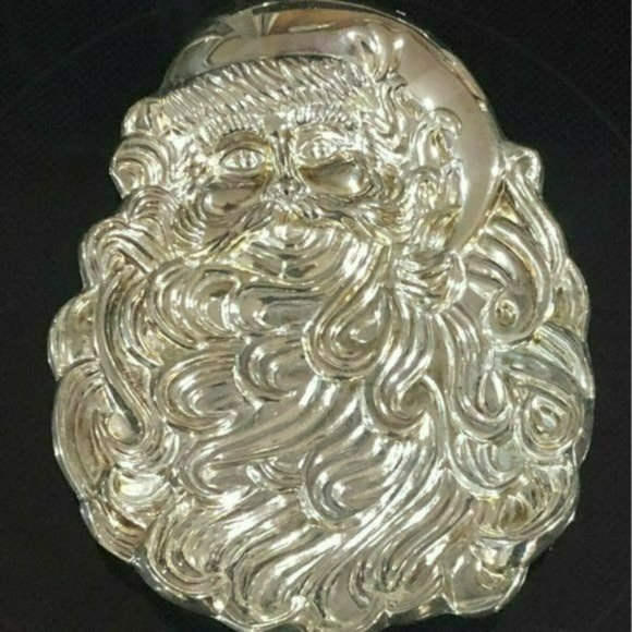 International Silver‎ Co Vintage Silver Plated Santa Clause Christmas Candy Dish - Picture 3 of 7